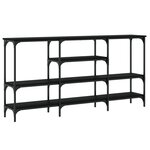 vidaXL Table console noir 160x29x80 cm bois d'ingénierie
