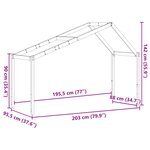 vidaXL Toit de lit pour enfants 203x95 5x142 cm bois de pin massif