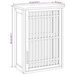 vidaXL Armoire murale de salle de bain 42x23x60cm Bois massif de noyer