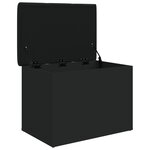 vidaXL Banc de rangement noir 62x42x45 cm bois d'ingénierie