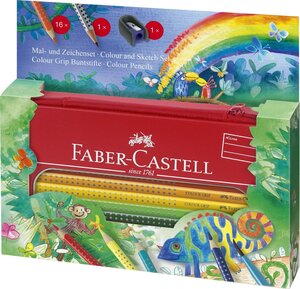 Kit Coloriage 16 Crayons de couleur Colour GRIP FABER-CASTELL