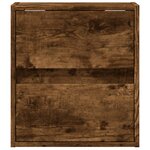 vidaXL Meubles TV muraux et lumières LED 2 Pièces chêne fumé 41x31x45 cm