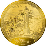 Pièce de monnaie en Or 10 Dollars g 0.311 Millésime 2024 Seven Wonders of the Modern World CHRIST THE REDEEMER