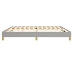 vidaXL Cadre de lit Gris clair 200x200 cm Tissu
