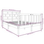 vidaXL Cadre de lit Blanc Bois de pin massif 140x190 cm