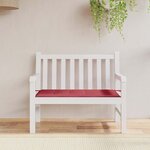 vidaXL Coussin de banc de jardin rouge bordeaux 100x50x4 cm