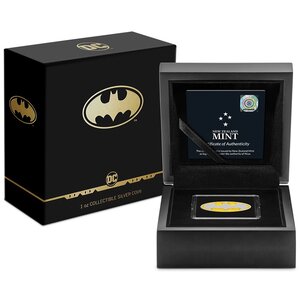 Pièce de monnaie 2 Dollars Niue 2021 1 once argent BE – Logo de Batman