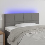 vidaXL Tête de lit à LED Gris foncé 80x5x78/88 cm Tissu