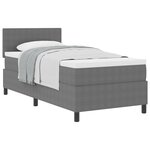 vidaXL Lit à ressorts avec matelas Gris clair 90x200 cm Velours côtelé