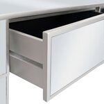 vidaXL Coiffeuse miroir avec tabouret MDF et verre