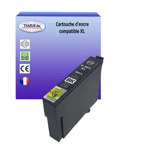 Cartouche compatible avec epson 502xl (c13t02w14010/c13t02v14010) noire - t3azur