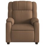 vidaXL Fauteuil de massage inclinable Marron Tissu