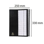 Trieur à onglets 26 compartiments Alphanumériques 25 x 33 Noir EXACOMPTA