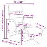 vidaXL Fauteuil inclinable de massage avec repose-pied noir similicuir