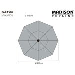 Madison Parasol Mykanos 250 cm vert