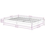 vidaXL Cadre de lit Blanc Bois massif 120x190 cm Petit double