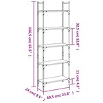 vidaXL Bibliothèque à 5 niveaux chêne fumé 60 5x24x166 5 cm
