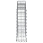 vidaXL Paniers à gabions arqués 7 Pièces 200x30x100/120 cm Fer galvanisé