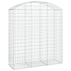vidaXL Panier de gabions arqué 150x50x160/180 cm Fer galvanisé
