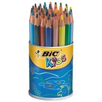 Pot de 48 crayons de couleur ECO KIDS EVOLUTION TRIANGLE 12 Couleurs BIC