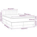 vidaXL Sommier à lattes de lit et matelas Bleu foncé 120x200cm Velours