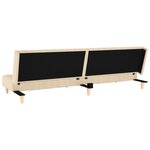 vidaXL Canapé-lit à 2 places crème tissu