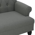 vidaXL Banc avec dossier gris foncé 120x62x75 5 cm tissu