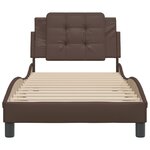 vidaXL Cadre de lit avec tête de lit marron 90x200 cm Similicuir