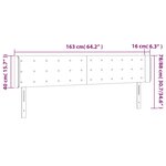 vidaXL Tête de lit à LED Rose 163x16x78/88 cm Velours