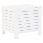 vidaXL Boîte de rangement avec couvercle RANA blanc bois massif de pin