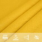 vidaXL Voile d'ombrage 160 g/m² rectangulaire jaune 4x6 m PEHD