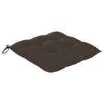 vidaXL Chaise à bascule avec coussin taupe Bois de teck solide