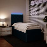 vidaXL Sommier à lattes de lit avec matelas bleu 100x200 cm