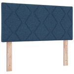 vidaXL Tête de lit Style Blocs de Diamant Bleue 100 cm Tissu