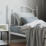 vidaXL Tête de lit métal blanc 80 cm