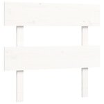 vidaXL Cadre de lit et tête de lit blanc 100x200 cm bois massif