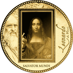 Monnaie SALVATOR MUNDI Da Vinci 1/200 Oz Or 5000 Francs Gabon (PRÉCOMMANDE)