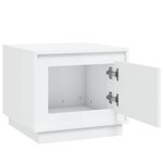 vidaXL Table basse blanc 51x50x44 cm bois d'ingénierie