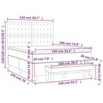 vidaXL Sommier à lattes de lit avec matelas Bleu 140x190 cm Tissu