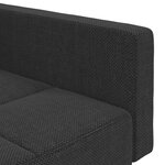 vidaXL Canapé-lit à 2 places avec deux oreillers Gris foncé Tissu