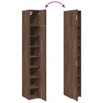 vidaXL Armoire de rangement mince chêne marron 30x42 5x225 cm