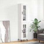 vidaXL Buffet haut Blanc 34 5x34x180 cm Bois d'ingénierie
