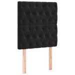 vidaXL Sommier à lattes de lit matelas et LED Noir 80x200 cm Velours