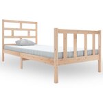 vidaXL Cadre de lit Bois de pin massif 100x200 cm