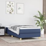 vidaXL Cadre de lit Bleu 80x200 cm Tissu