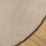 vidaXL Tapis HUARTE à poils courts doux et lavable sable Ø 100 cm