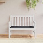 vidaXL Coussin de banc de jardin noir 120x50x4 cm tissu oxford