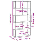 vidaXL Bibliothèque 5 niveaux blanc 80 5x23 5x162 5 cm bois ingénierie