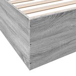 vidaXL Cadre de lit sonoma gris 200x200 cm bois d'ingénierie
