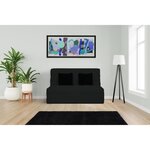 Banquette BZ 2 places - DUNLOPILLO - ReVEUR - Matelas Slyde 188 x 138 - Pearl noir